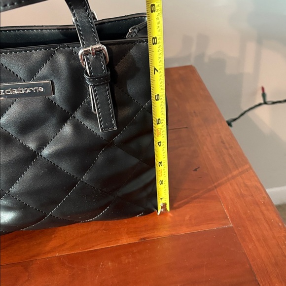 Liz Claiborne mini tote Black Quilted Hand Bag purse - Picture 8 of 9